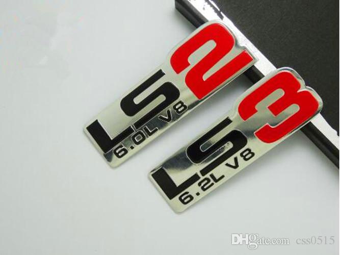 LS3 Logo - 2019 Custom CHROME LS2 LS3 6.0 V8 EMBLEM FITS For GM CHEVY FENDER ...