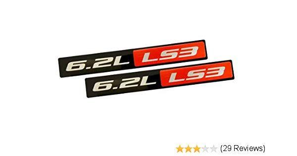 LS3 Logo - Amazon.com: ERPART RED BLACK 6.2L Liter LS3 Real Aluminum Engine ...