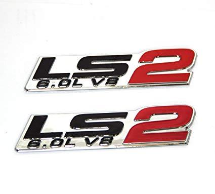 LS3 Logo - Yoaoo 2pcs Auto Chrome OEM Ls2 Ls3 Emblem 6.0l 6.2l V8