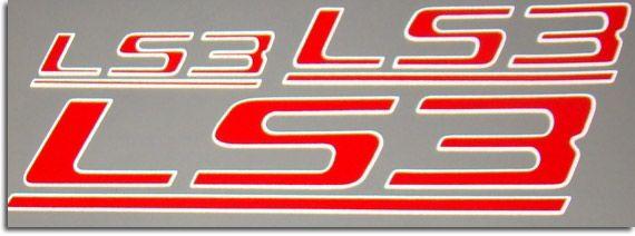 LS3 Logo - LS3 Decals 2008-2013 C6 Corvette 2008-2009 G8 GXP 2010-2013 Camaro ...