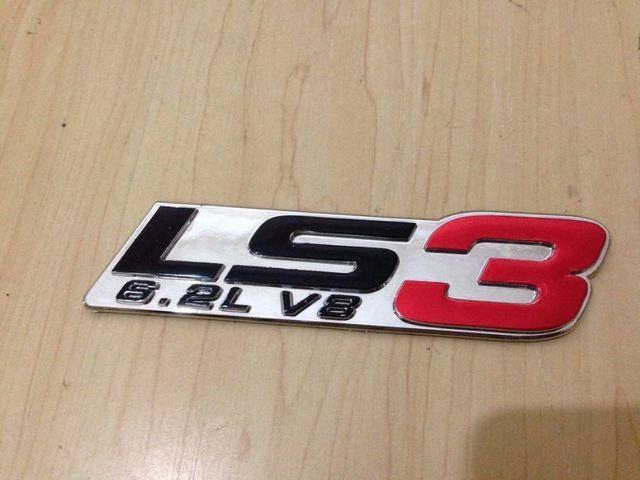 LS3 Logo - NEW LS3 LS2 6.2L V8 ENGINE EMBLEMS LOGO CHROME SILVER RED 50 pcs-in ...