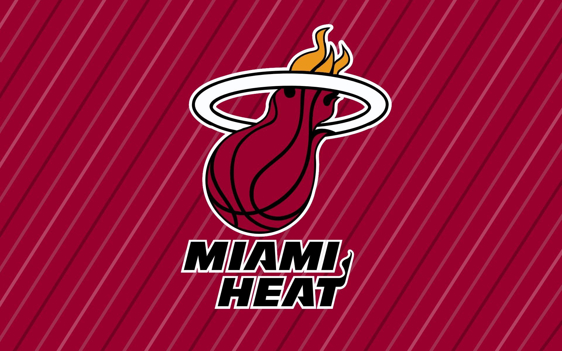 Heat Logo - NBA Miami Heat Logo Red Background 1920x1200 WIDE NBA / Miami Heat