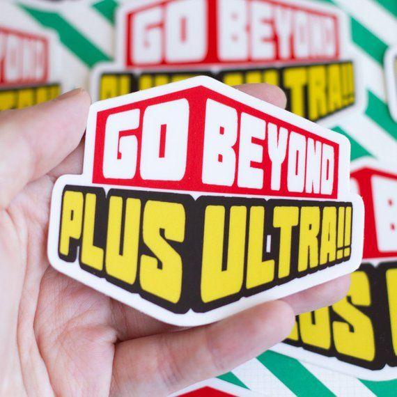 Bnha Logo - Go Beyond Plus Ultra sticker My Hero Academia sticker BNHA | Etsy