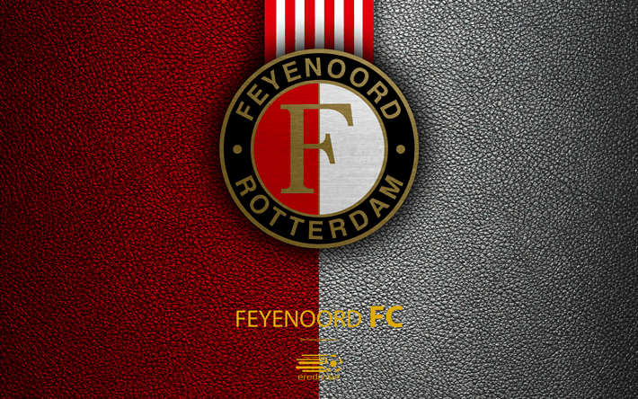 Feyenoord Logo - Download wallpaper Feyenoord FC, 4K, Dutch football club, leather