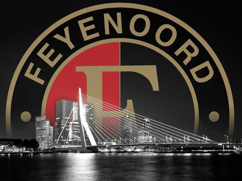 Feyenoord Logo - Feyenoord logo en de Erasmusbrug van Feyenoord Landskampioen ...