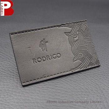 Debossed Logo - Wholesale Pu Leather With Debossed Logo Sew On Leather Patch