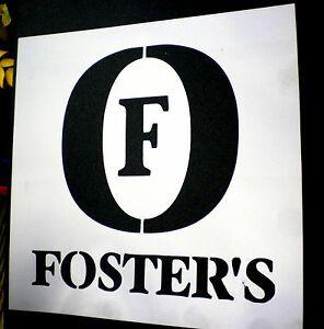 Fosters Logo - high detail airbrush stencil fosters logo FREE UK POSTAGE