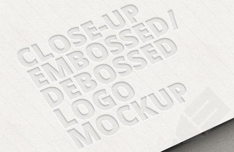 Debossed Logo - Medialoot - Close-up Embossed Debossed Logo Mockup | Design ...