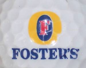 Fosters Logo - FOSTERS (BLUE) AUSTRALIAN BEER LOGO GOLF BALL