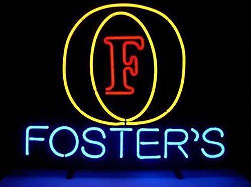 Fosters Logo - New Foster's Logo Sign Handcrafted Real Glass Neon Light Sign Home