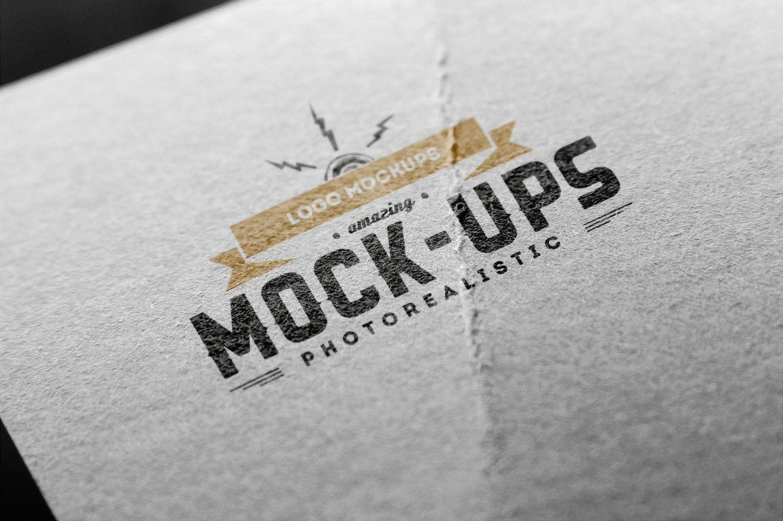 Debossed Logo - Perspective Debossed Logo Mockup (PSD)