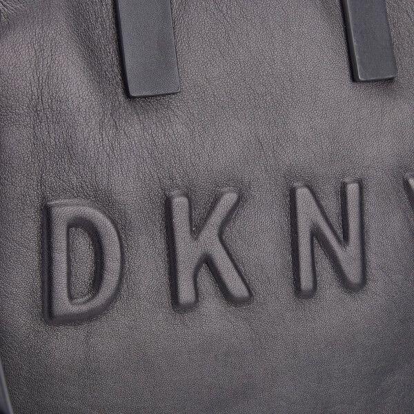 Debossed Logo - DKNY Women's Debossed Logo Tote Bag - Black