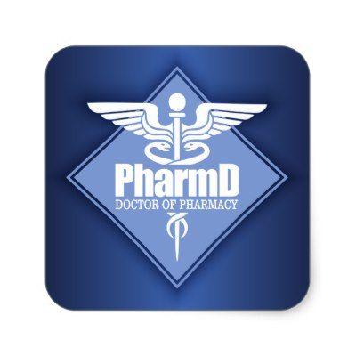 PharmD Logo - PharmD Doctor of Pharmacy LOGO Square Sticker | Zazzle.com