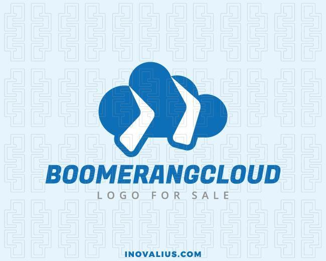 Company with Two Boomerangs Logo - Boomerang Cloud Logo For Sale | Inovalius