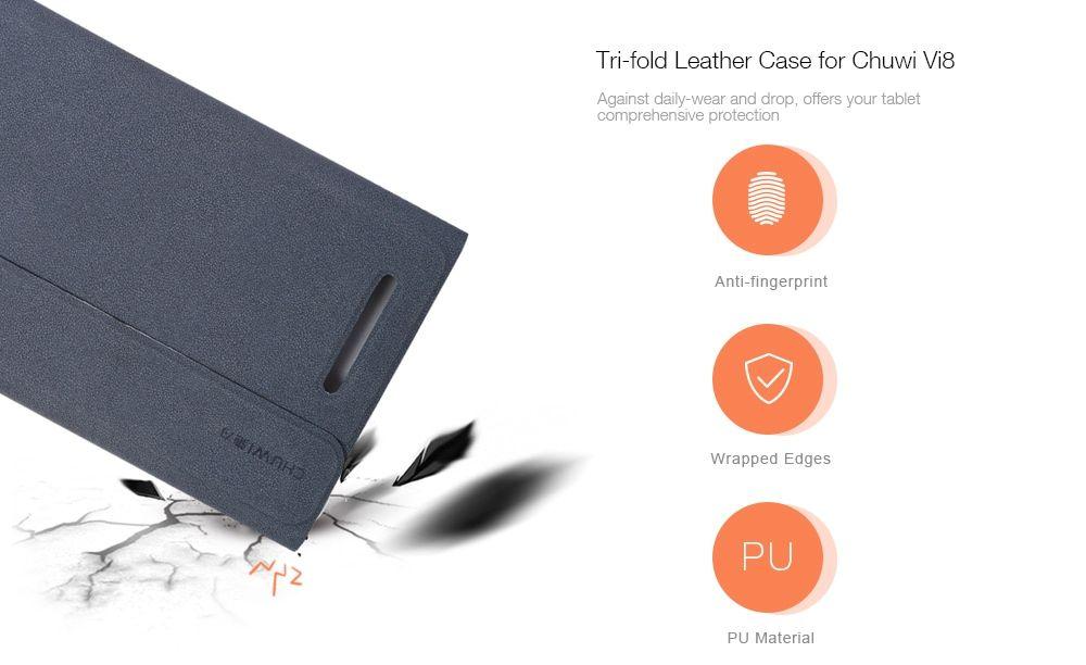 Chuwi Logo - GearBest UK: Tri Fold Tablet Protective Case Cover For Chuwi Vi8