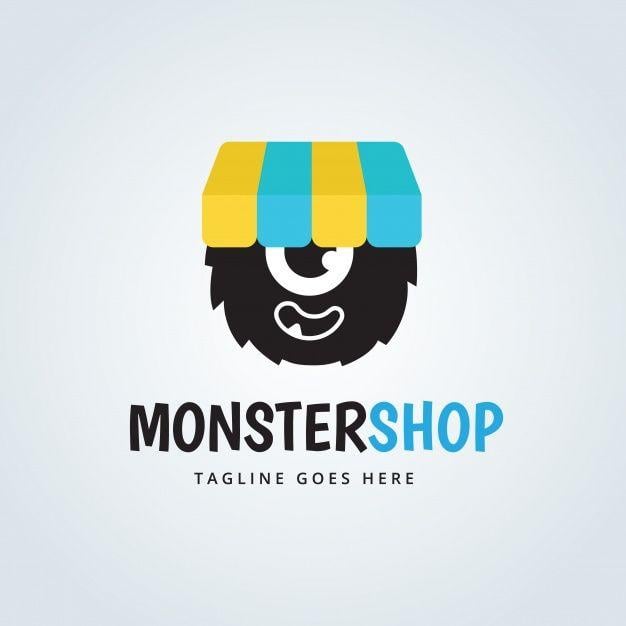 Monstor Logo - Cute monster logo design Vector | Free Download