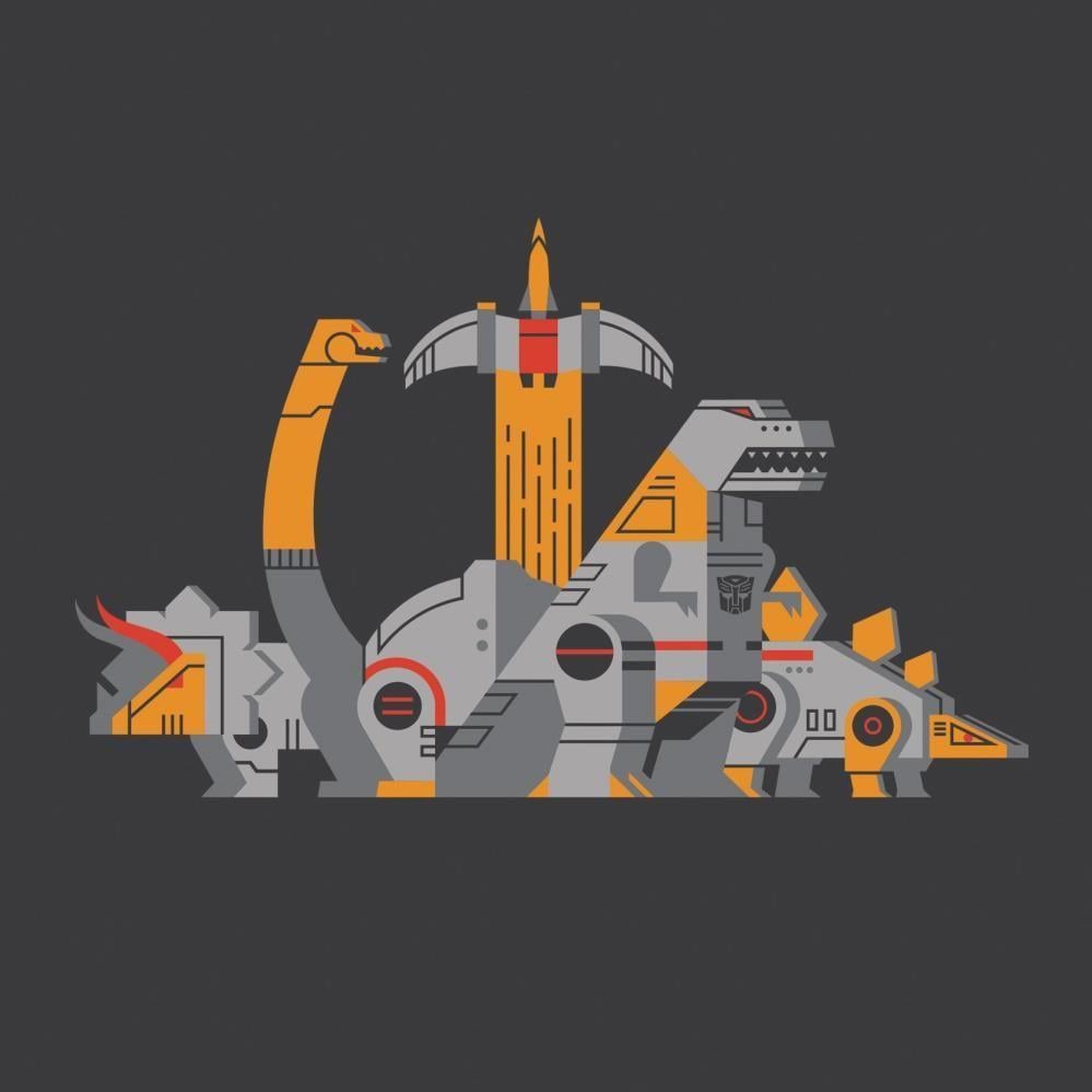 Dinobots Logo - Transformers T-Shirt - Geometric Dinobots – Super7