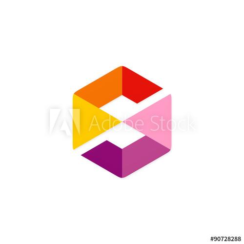 Colorful Rhombus Logo - abstract rhombus colorful letter S logo this stock vector