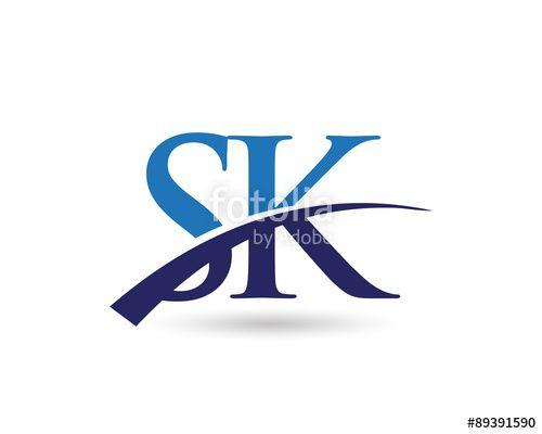 SK Logo - SK Logo Letter Swoosh Stock Image And Royalty Free Vector Files