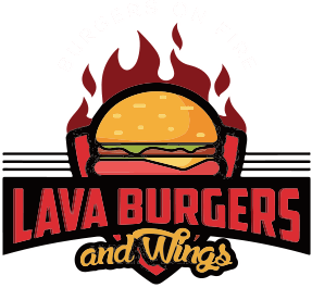 Burgers Logo - Lava Burgers and Wings | Owatonna Minnesota | Burgers on Fire