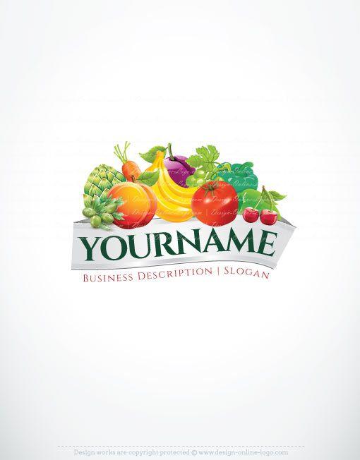 Fuit Logo - Exclusive Logo Design: Fruit Vegetable Logo image + FREE Business Card