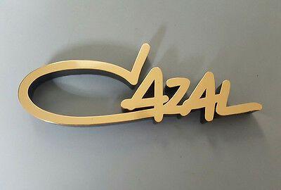 Cazal Logo - CAZAL GOLD BLACK 3D MINI LOGO SIGN | eBay