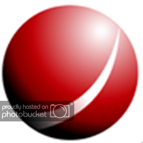 Red and White Stripes with Red Circle Logo - Logo + Corporate Identity | Red spheres + sequential white stripes ...