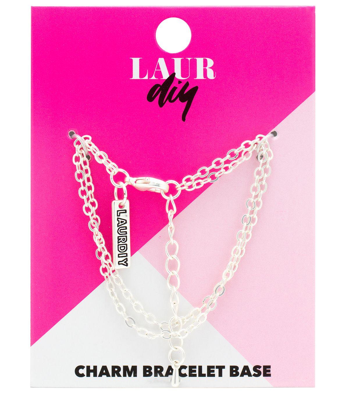 LaurDIY Logo - LaurDIY 7'' Bracelet Base with Charm-Silver Finish