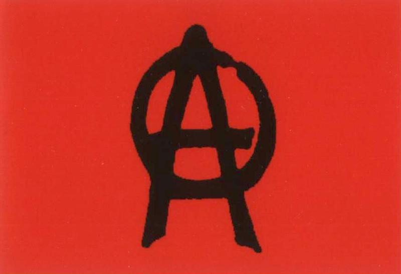 Tapestry Logo - Anarchy Poster Flag Red Punk Rock Logo Tapestry
