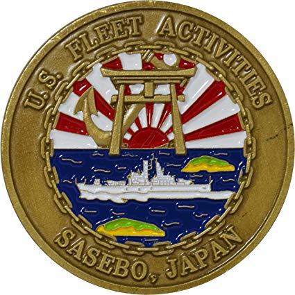 Sasebo Logo - Fleet Activities Sasebo, Japan Challenge Coin: Toys & Games