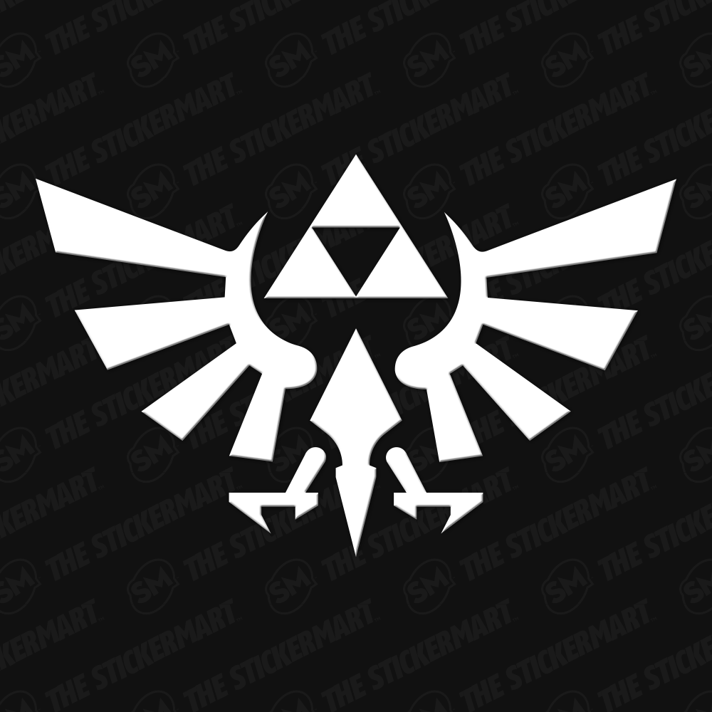 Zelda Logo - Legend of Zelda Hyrule Triforce Logo Vinyl Decal. Gaming Decals