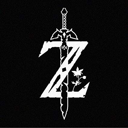 Zelda Logo - Legend of Zelda Breath of the Wild Logo WHITE Decal Sticker (cars, laptops,  windows)