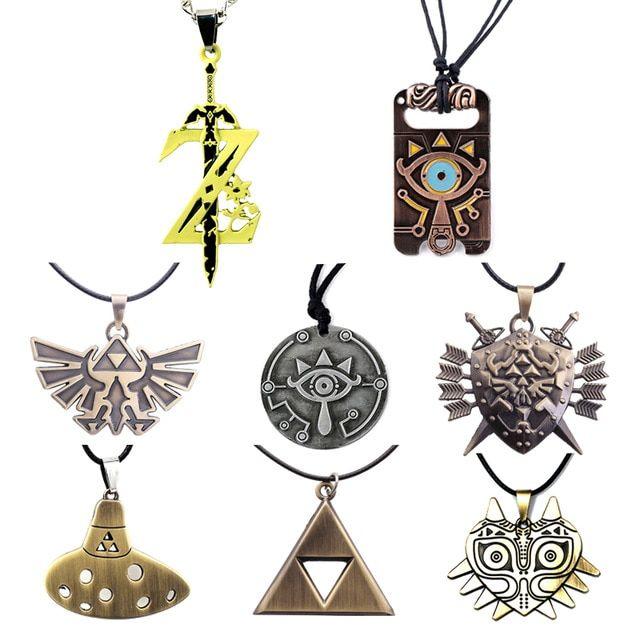 Zelda Logo - US $1.65 |The Legend of zelda Shield Sword Props Keychain Game zelda Logo  Skyward Sword Blade Weapons Collection Keychain Necklace Keyring-in Action  & ...