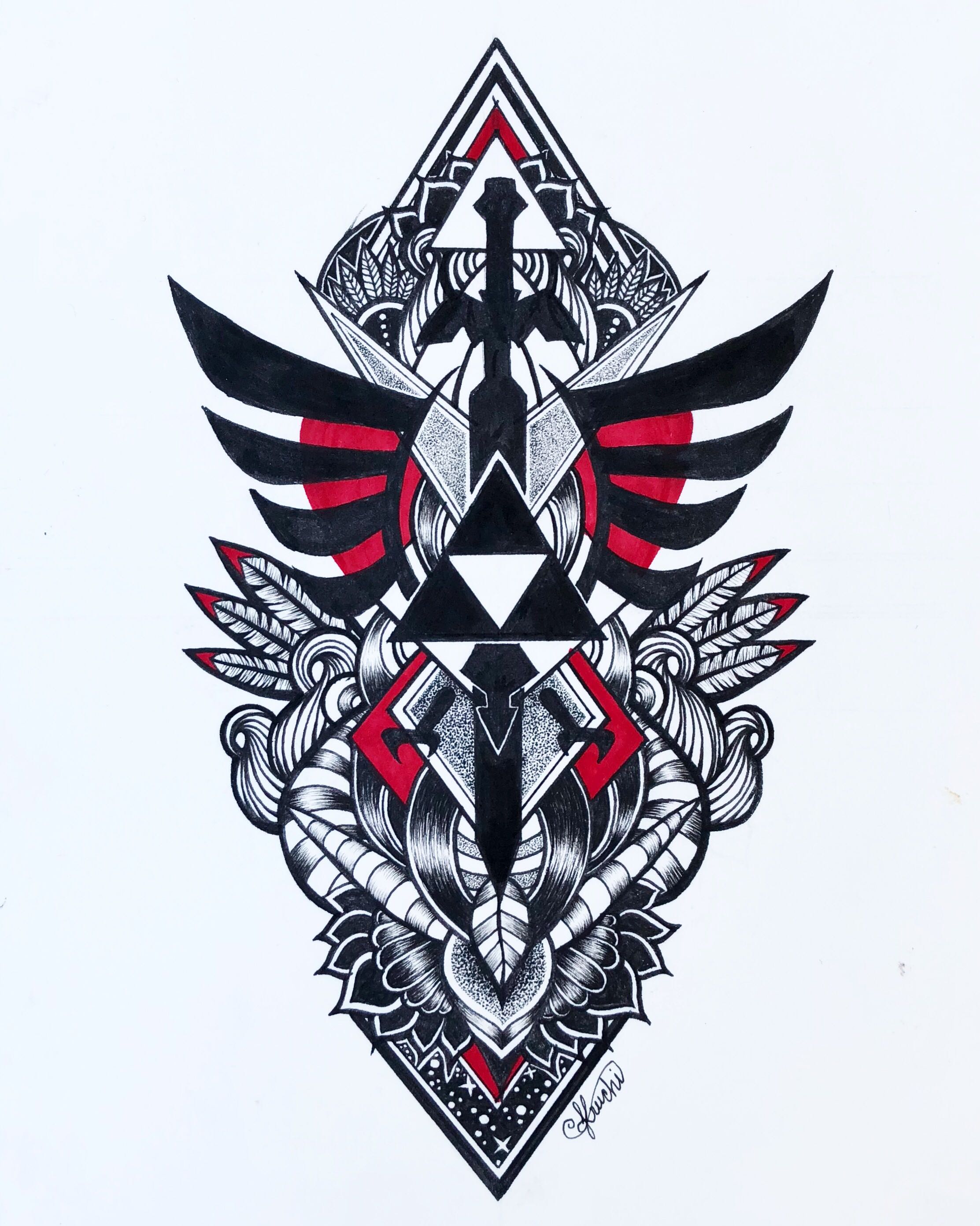 Zelda Logo - Zelda Logo tattoo design that I made for a friend :)