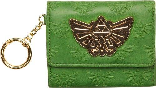 Zelda Logo - Zelda Logo All Over Green Tri Fold Wallet