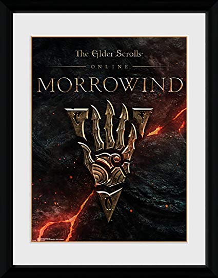Morrowind Logo - Amazon.com: Elder Scrolls Online Morrowind Logo - Mounted & Framed ...
