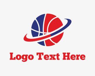 Baskeball Logo - Basketball & Hoop Logo