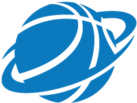 Baskeyball Logo - NCAA Blue Basketball Logo. ESP, Inc