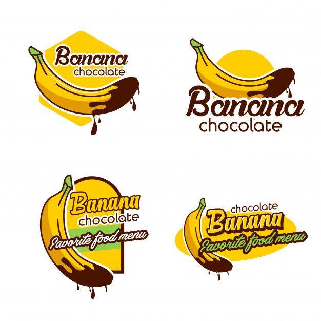 Banana Logo - A set banana logo badge Vector | Premium Download