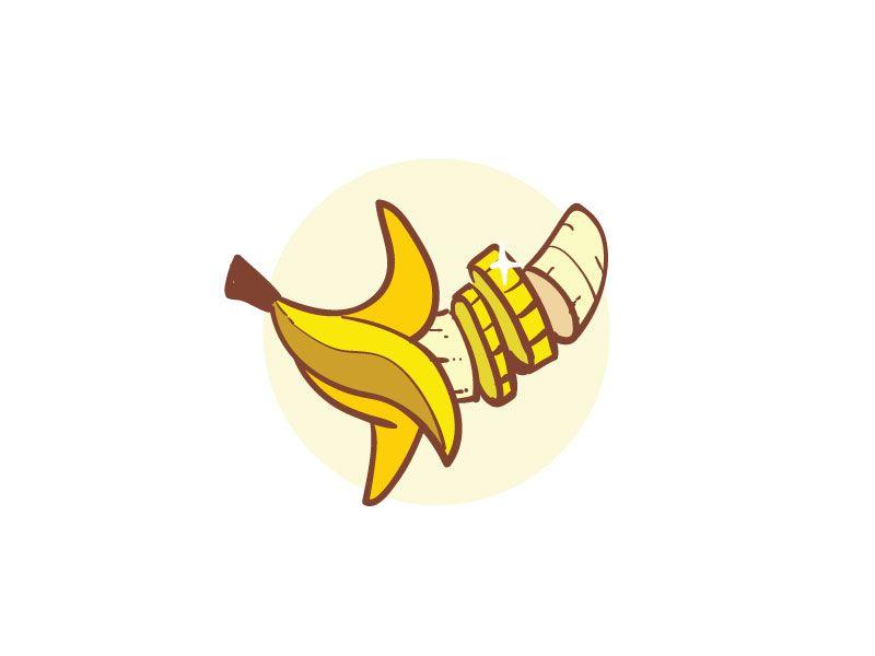Banana Logo - Coins in a banana by acoppe on Dribbble