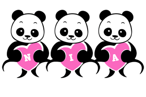 Nia Logo - Nia Logo. Name Logo Generator, Love Panda, Cartoon