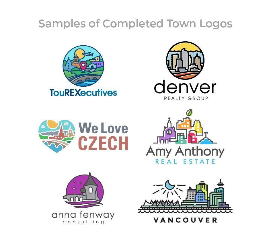 Town Logo - Customized City / Town / Village Logo, Vector