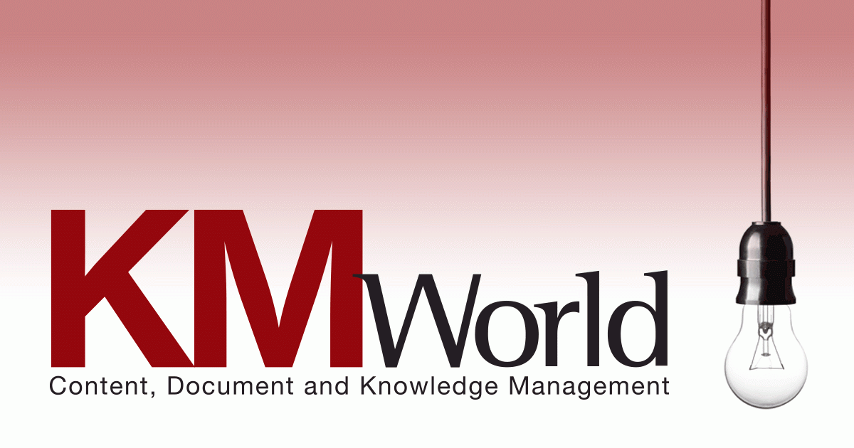 KMWorld Logo - Knowledge Management, Content Management, SharePoint - KMWorld Magazine