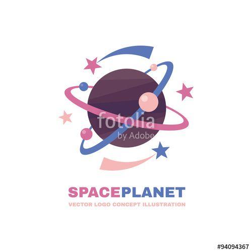 Planets Logo - Spaceplanet logo concept. Abstract planets illustration