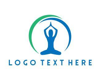 Exercise Logo - Yoga Pose Logo