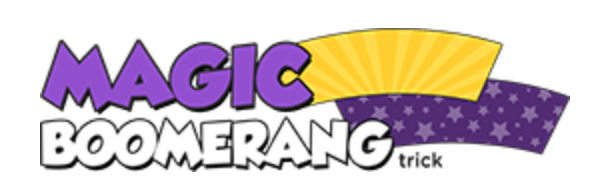 Company with Two Boomerangs Logo - Magic Boomerang | Kids Birthday Party Magician Brian Hoffman