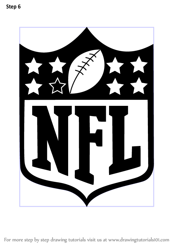 Tutorials Logo - Learn How to Draw NFL Logo (NFL) Step by Step : Drawing Tutorials