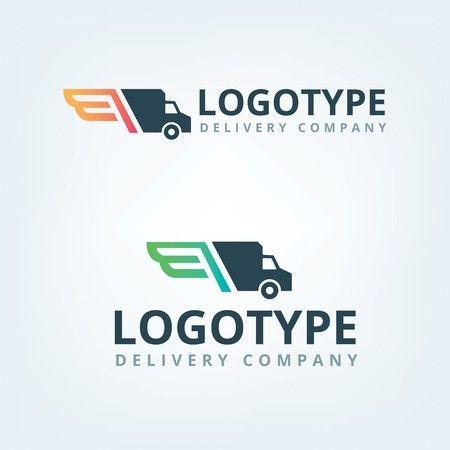 Delivery Logo - Delivery company logo. Wings logotype. Delivery car.:: tasmeemME.com