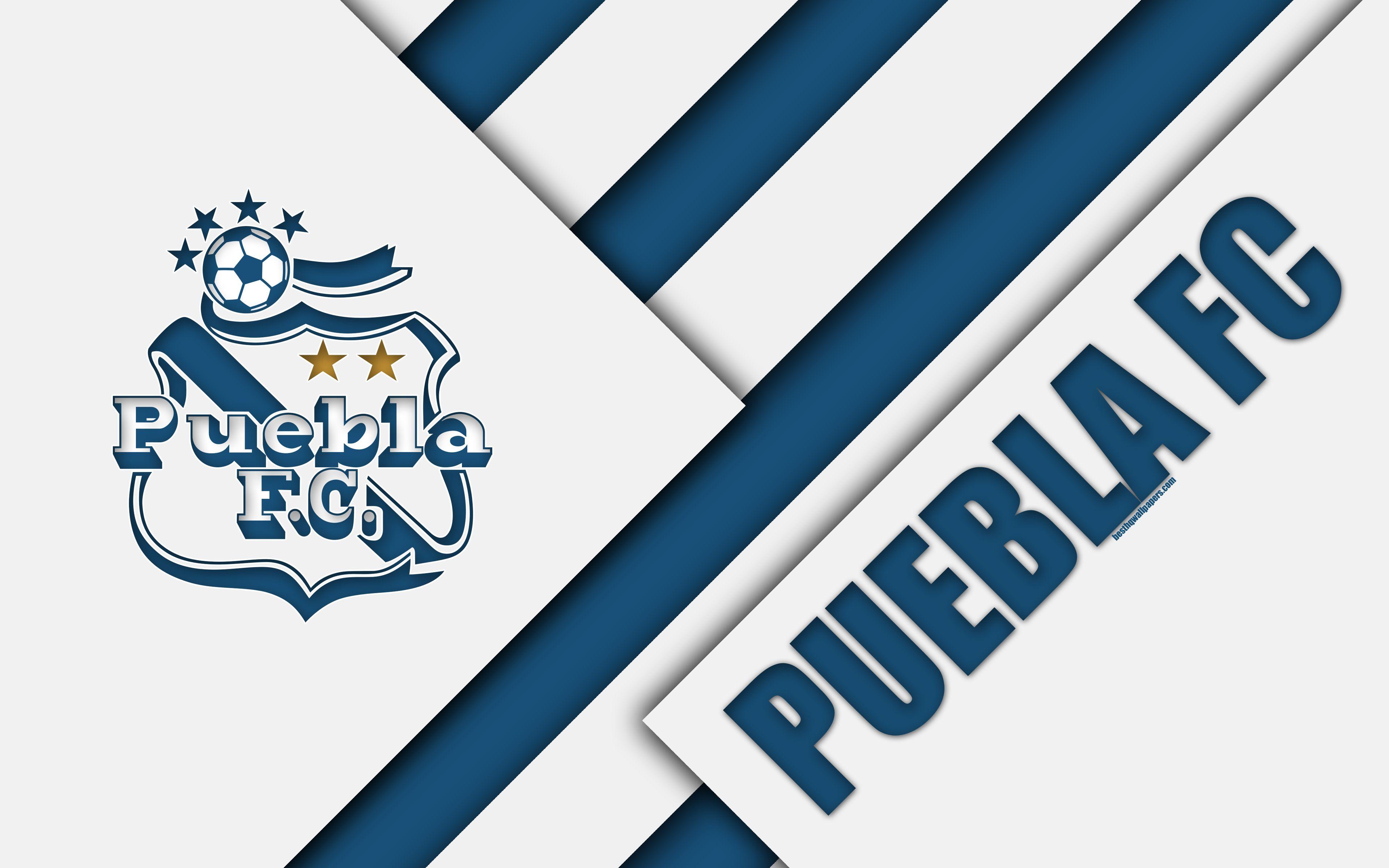Puebla Logo - Download wallpaper Puebla FC, 4k, Mexican Football Club, material