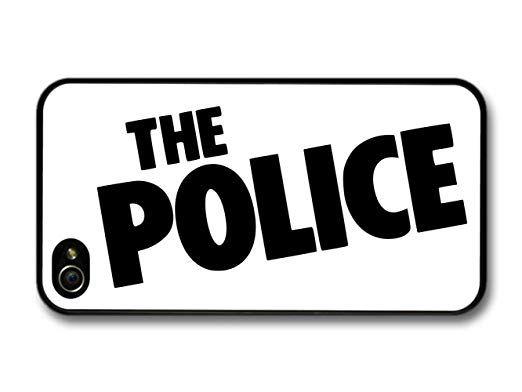 Black AMD White Band Logo - The Police Black and White Band Logo Sting case for iPhone 4 4S ...